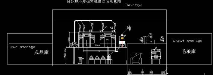 Elevation of flour project